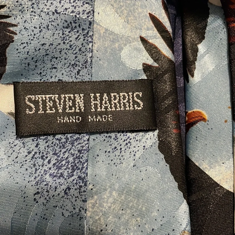 Steven Harris Men's Eagle Neck Tie‎ Bald Eagles Birds In Flight Red White Blue